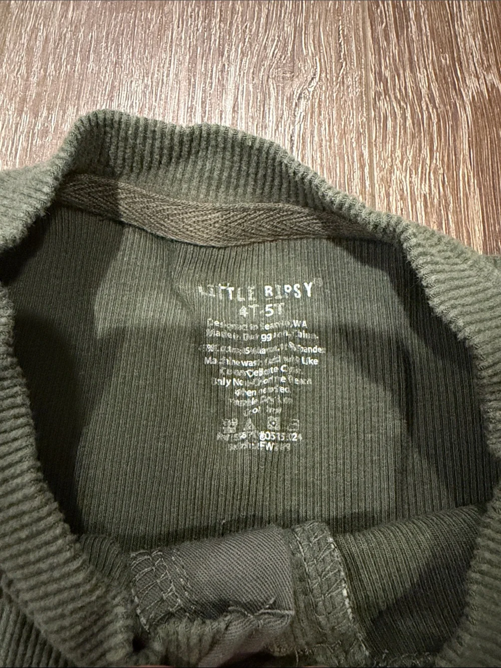 Little Bipsy Olive Green Henley Top with Plaid Pajama Pants Size: 4-5T